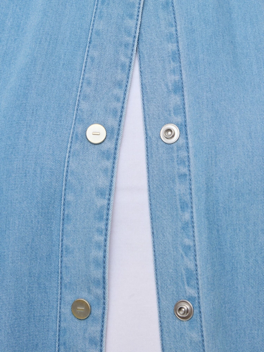 Женская рубашка из легкого денима MUTED, цвет: голубой, 904825.WSHR0024_Light-blue купить онлайн