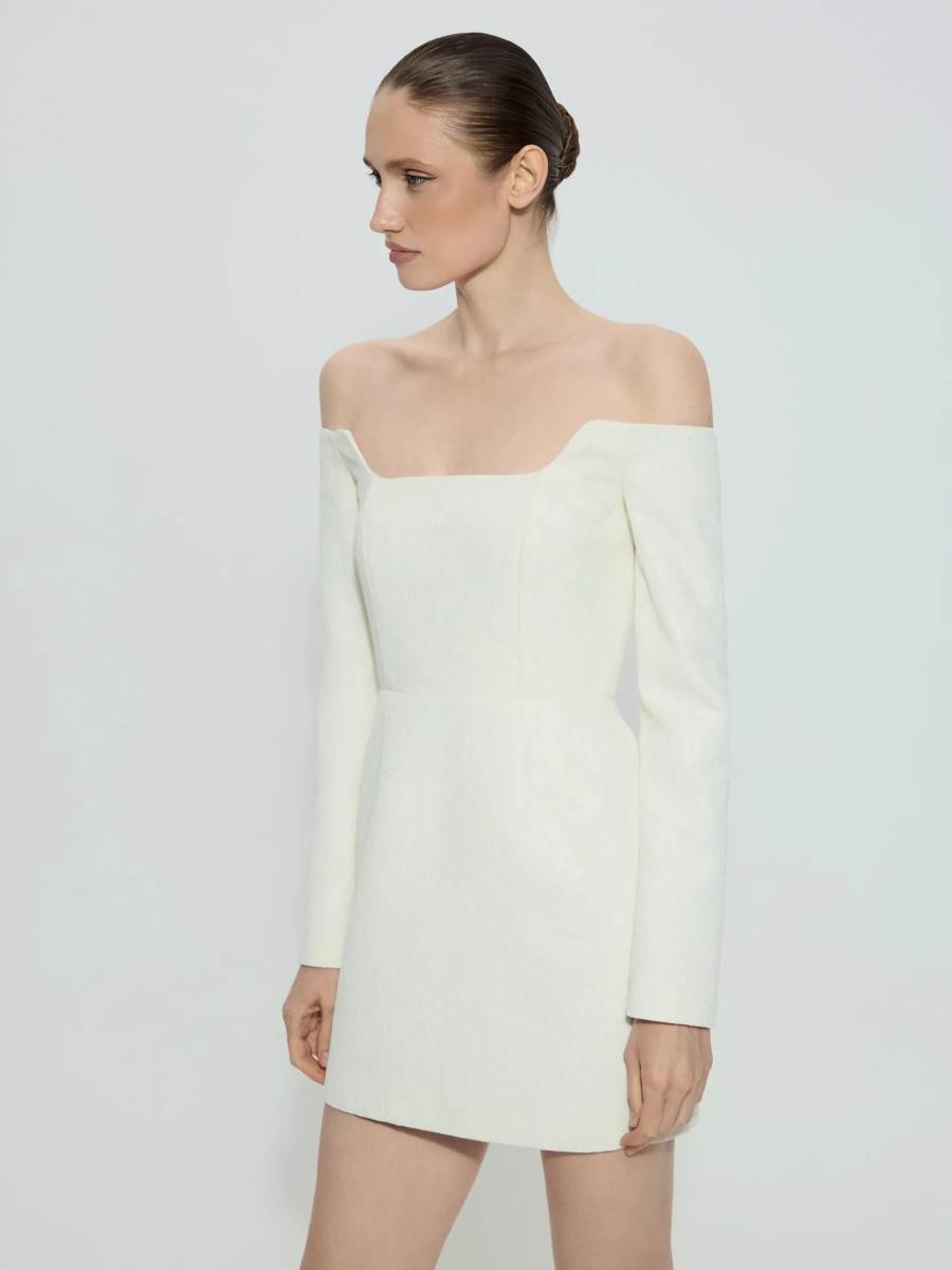 Платье с открытой линией плеч ANNA PEKUN, цвет: белый, 20.2593.100 купить онлайн