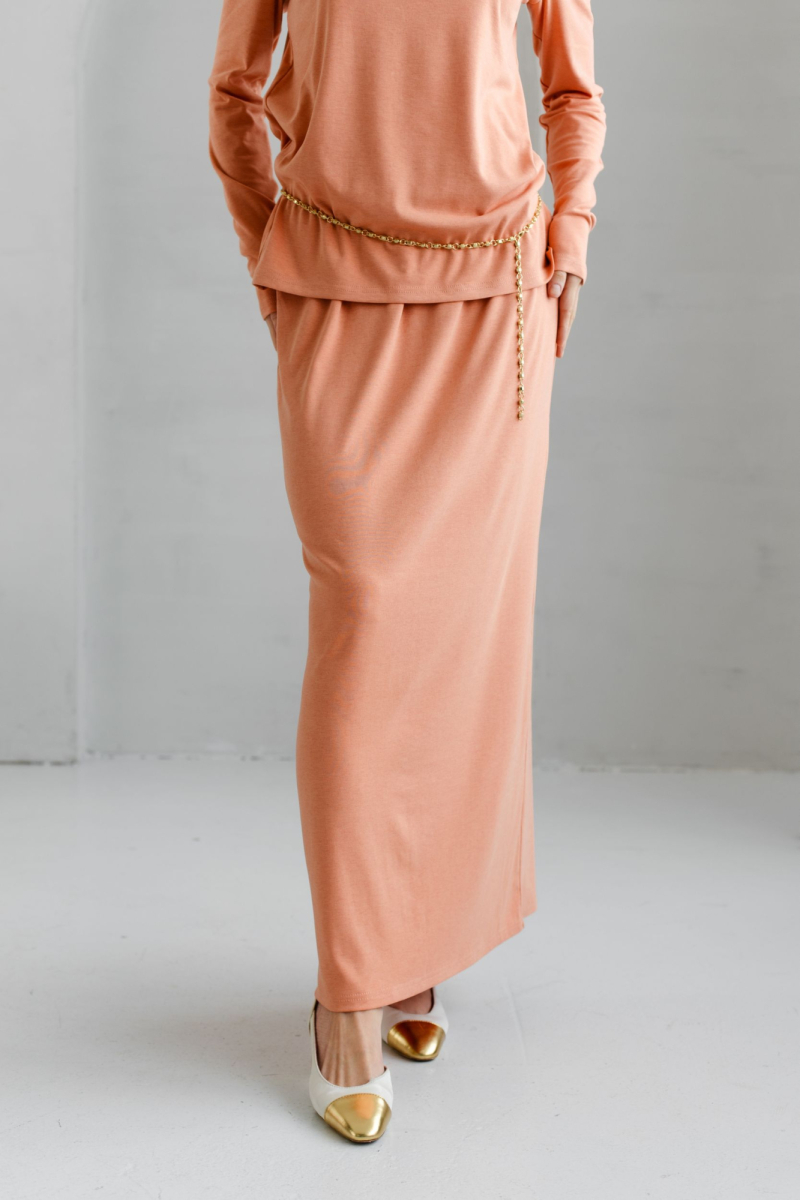 Юбка из трикотажа на резинке