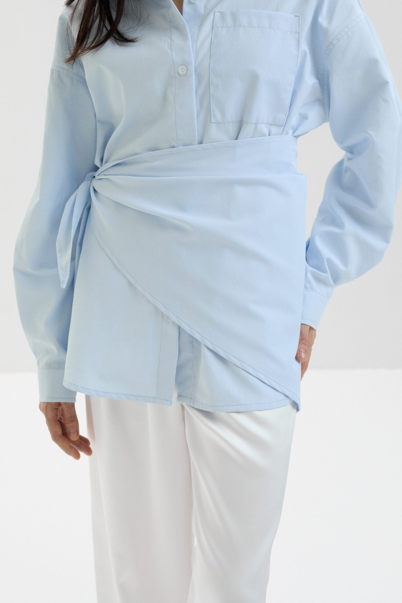 Рубашка с косынкой marte, цвет: голубой,  купить онлайн