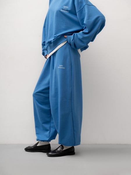 Брюки из хлопка на резинке TRES, цвет: голубой, НФ-00002710 купить онлайн