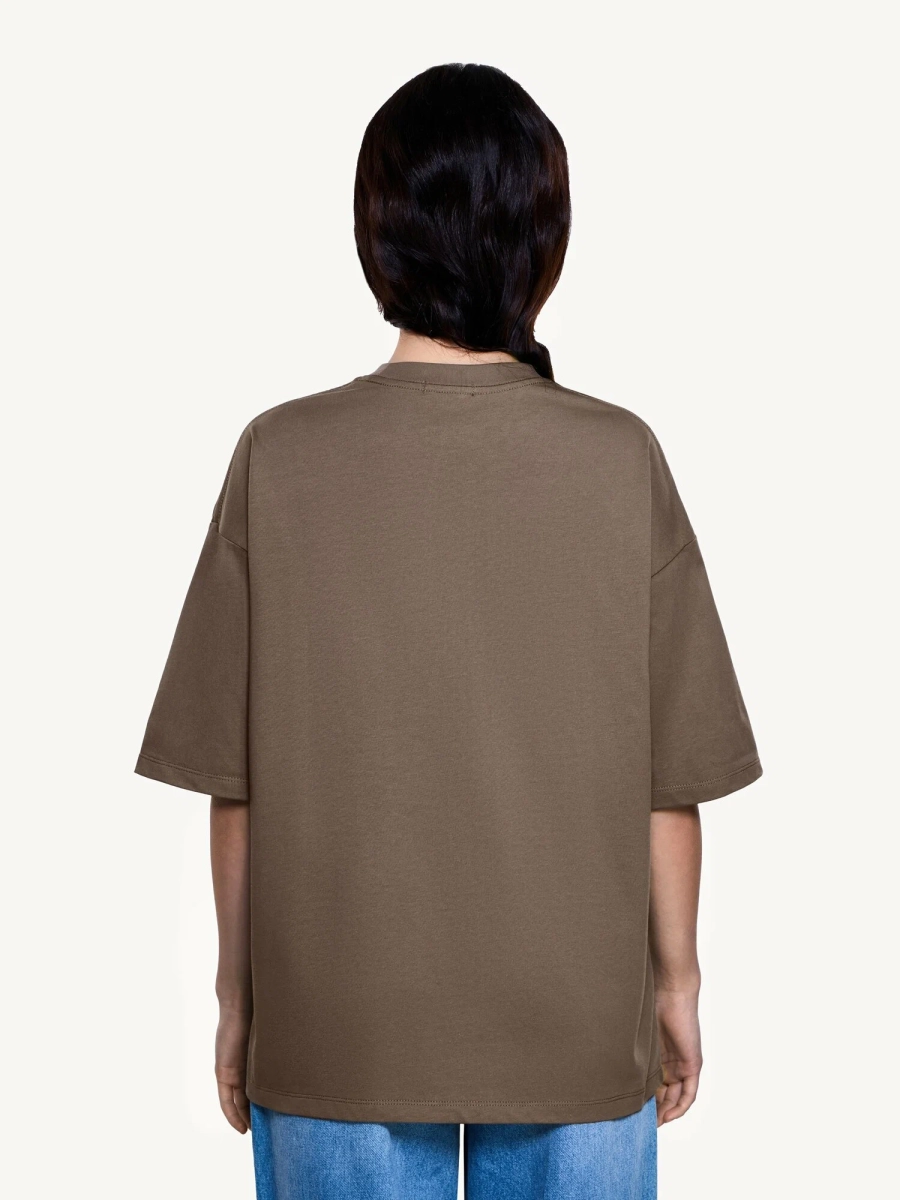 Женская футболка оверсайз MUTED, цвет: коричневый, 904463.WTSH0011_Brown купить онлайн