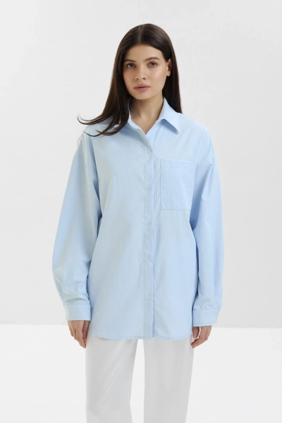 Рубашка с косынкой marte, цвет: голубой,  купить онлайн