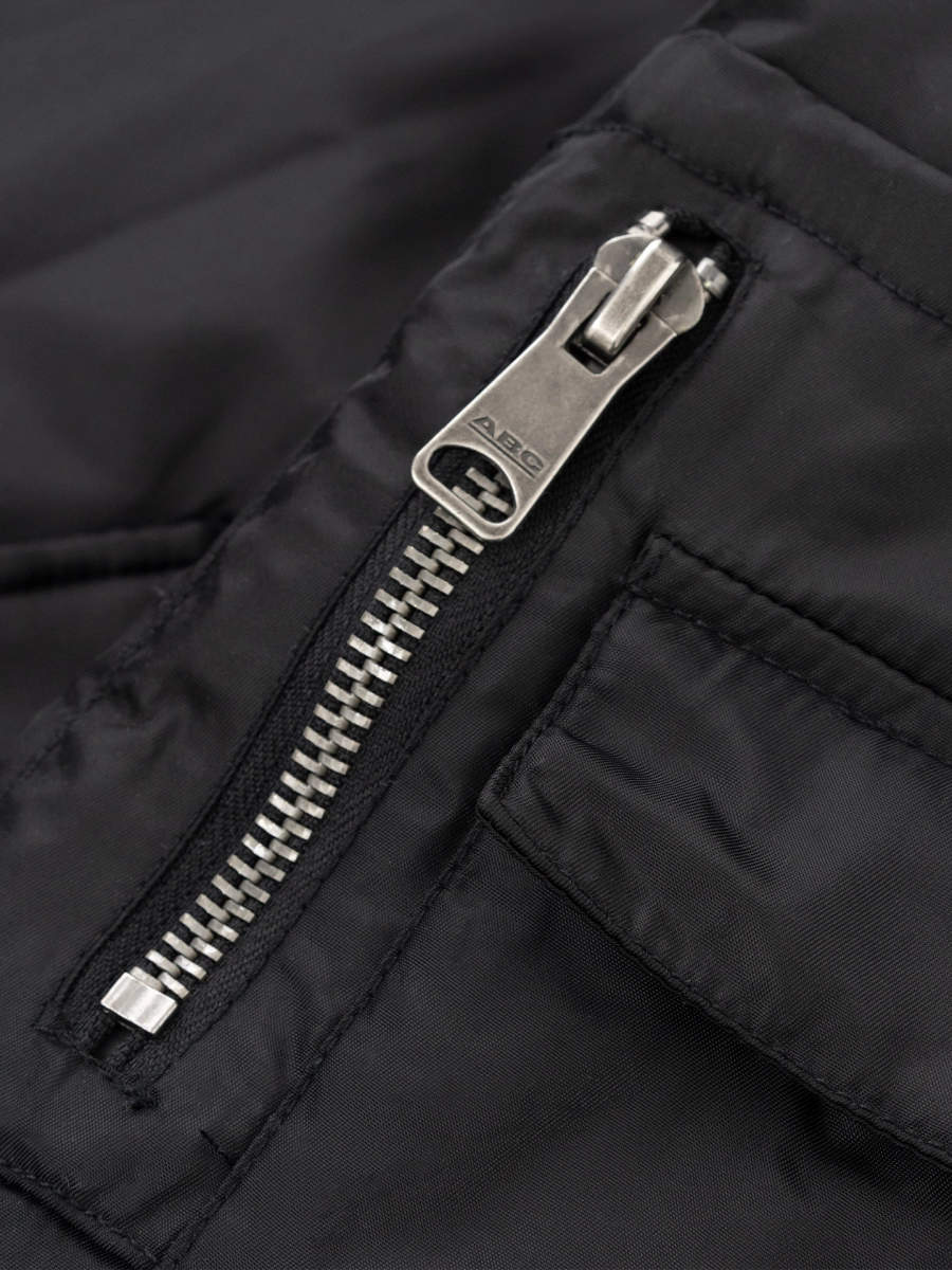 Бомбер с капюшоном ABC, цвет: Черный, 00-278 купить онлайн