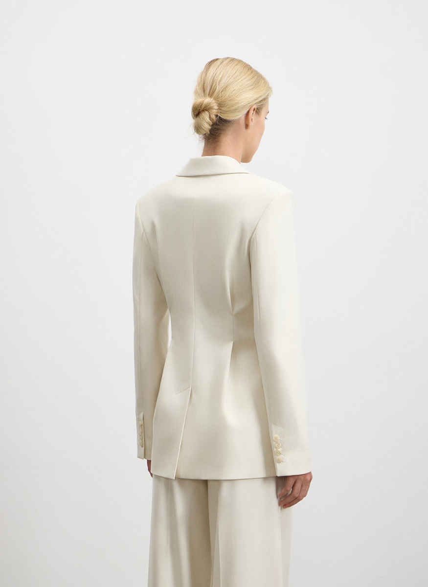 Жакет приталенный ALL WE NEED, цвет: белый,  купить онлайн