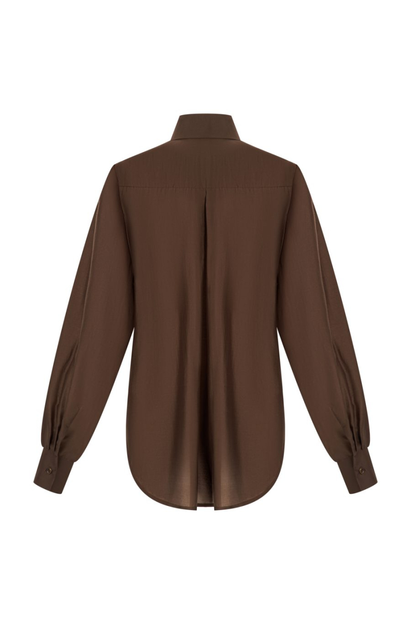 Блуза «Marble» CHUBA, цвет: коричневый,  купить онлайн Блуза «Marble» CHUBA, цвет: коричневый,  купить онлайн