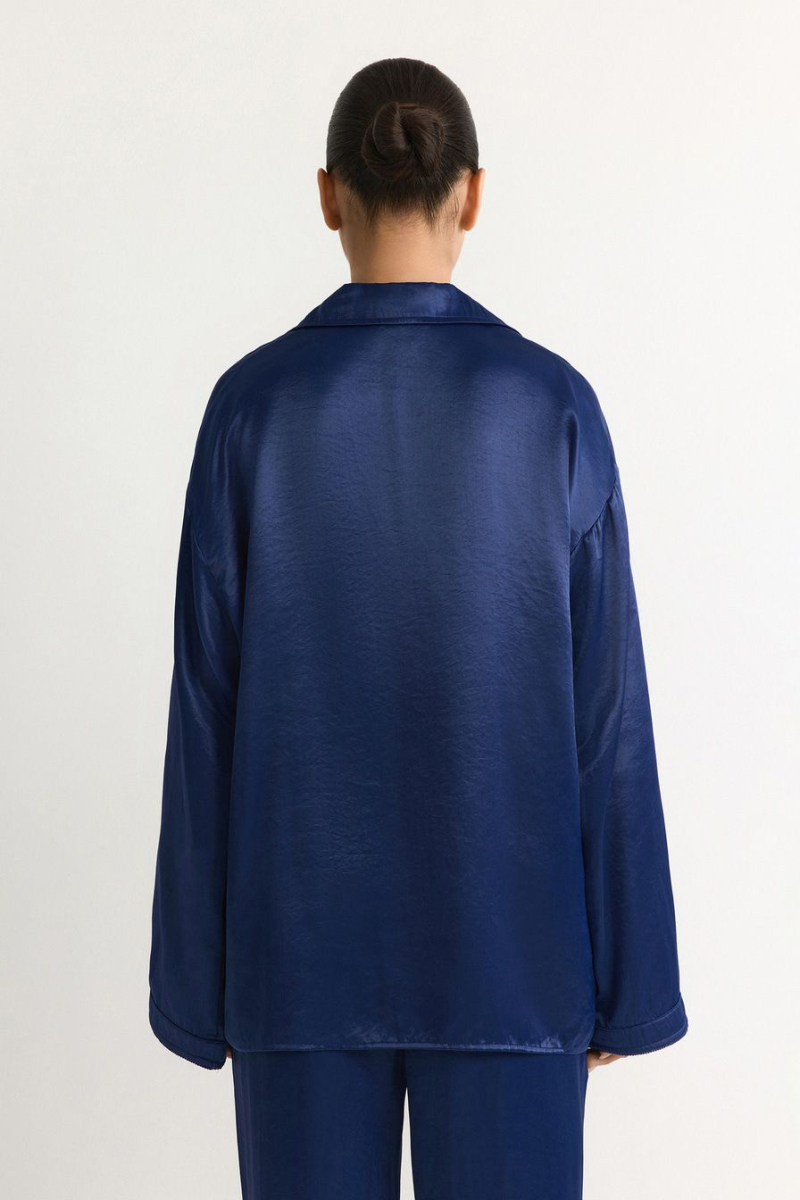 Блуза из смесовой вискозы TOPTOP, цвет: синий, TT.021.18497.620 купить онлайн