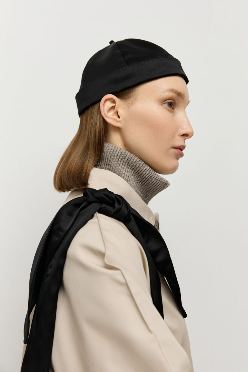 Шопер из атласа AROUND, цвет: Черный 1311_14V01 купить онлайн