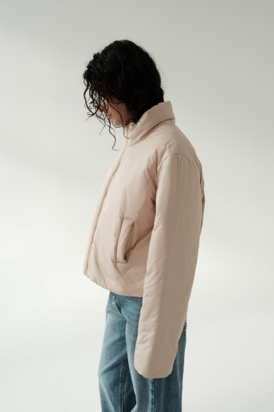 Укороченная куртка НИ ИМЕНИ, НИ ПОХОЖИХ, цвет: бежевый, 00-00000191 купить онлайн