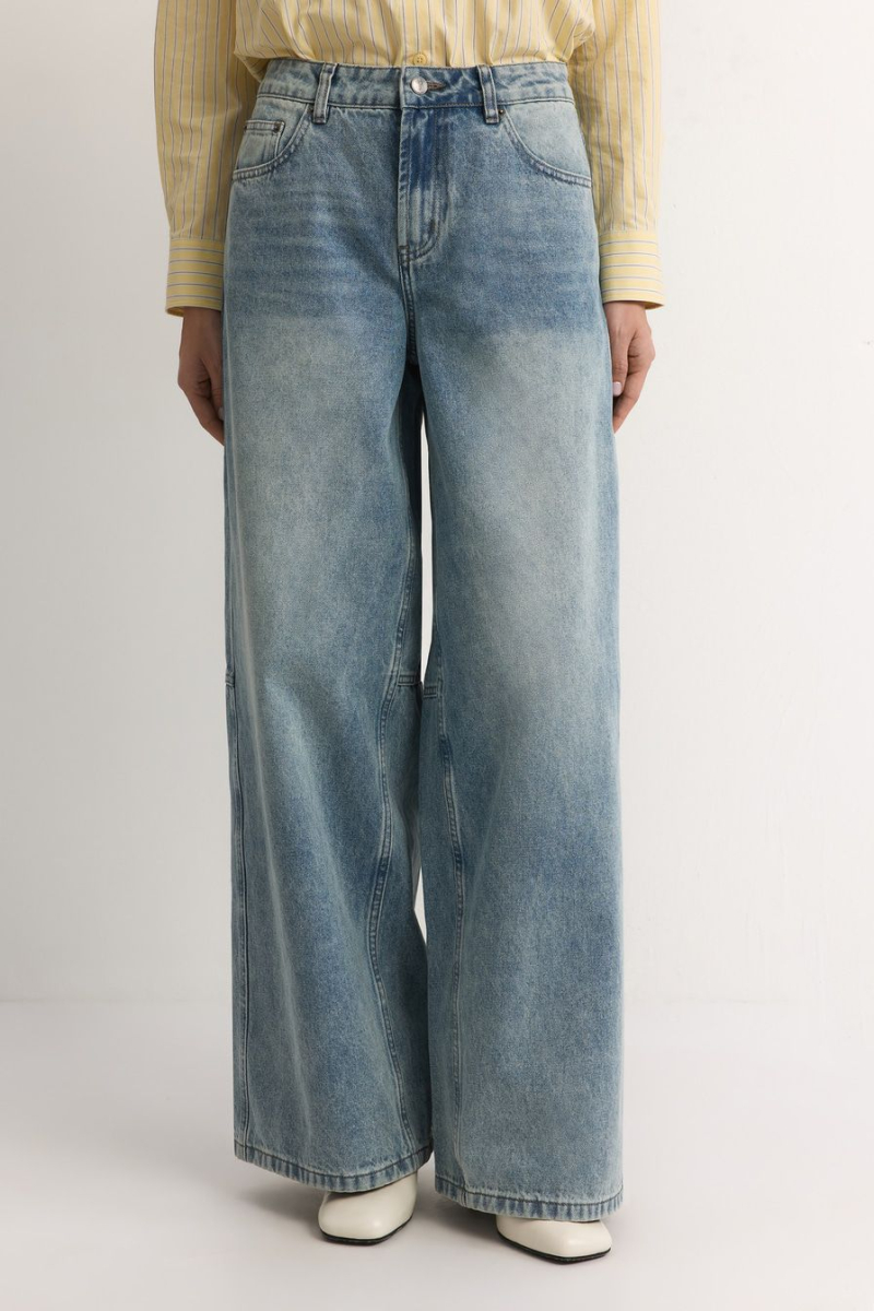 Широкие джинсы TOPTOP, цвет: голубой, TT.036.18482.600 купить онлайн