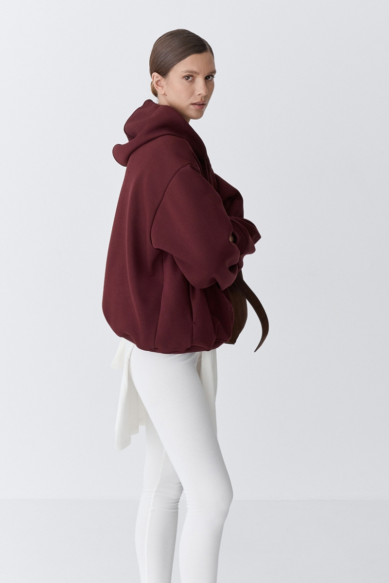 Худи утепленный Ricoco, цвет: Бордовый, 7027/3 купить онлайн