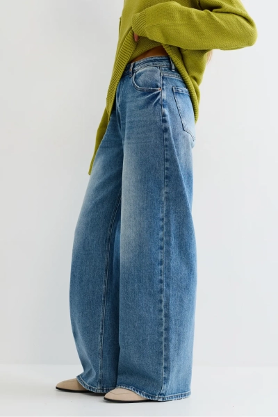 Джинсы-трубы с потертостями Erist store, цвет: голубой, НФ-00001617 купить онлайн