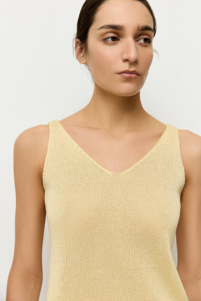 Топ из вискозы с хлопком AROUND, цвет: Желтый,  купить онлайн