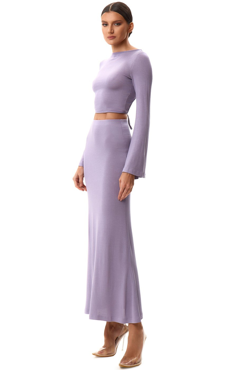 Комплект-двойка с открытой спиной SODAMODA, цвет: фиолетовый, 16118 купить онлайн