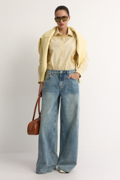 Широкие джинсы TOPTOP, цвет: голубой, TT.036.18482.600 купить онлайн