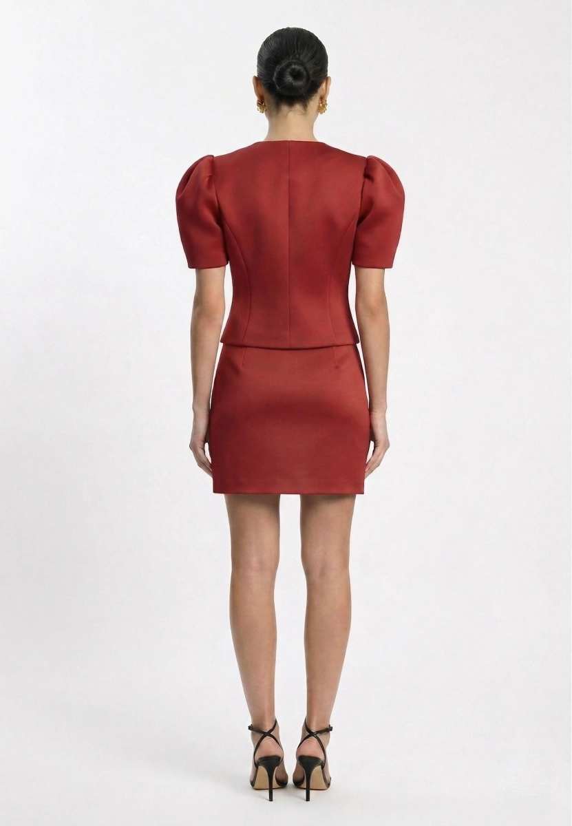 Жакет с объемными рукавами из сатина REFERT, цвет: красный, 04-3860/5-2511 купить онлайн