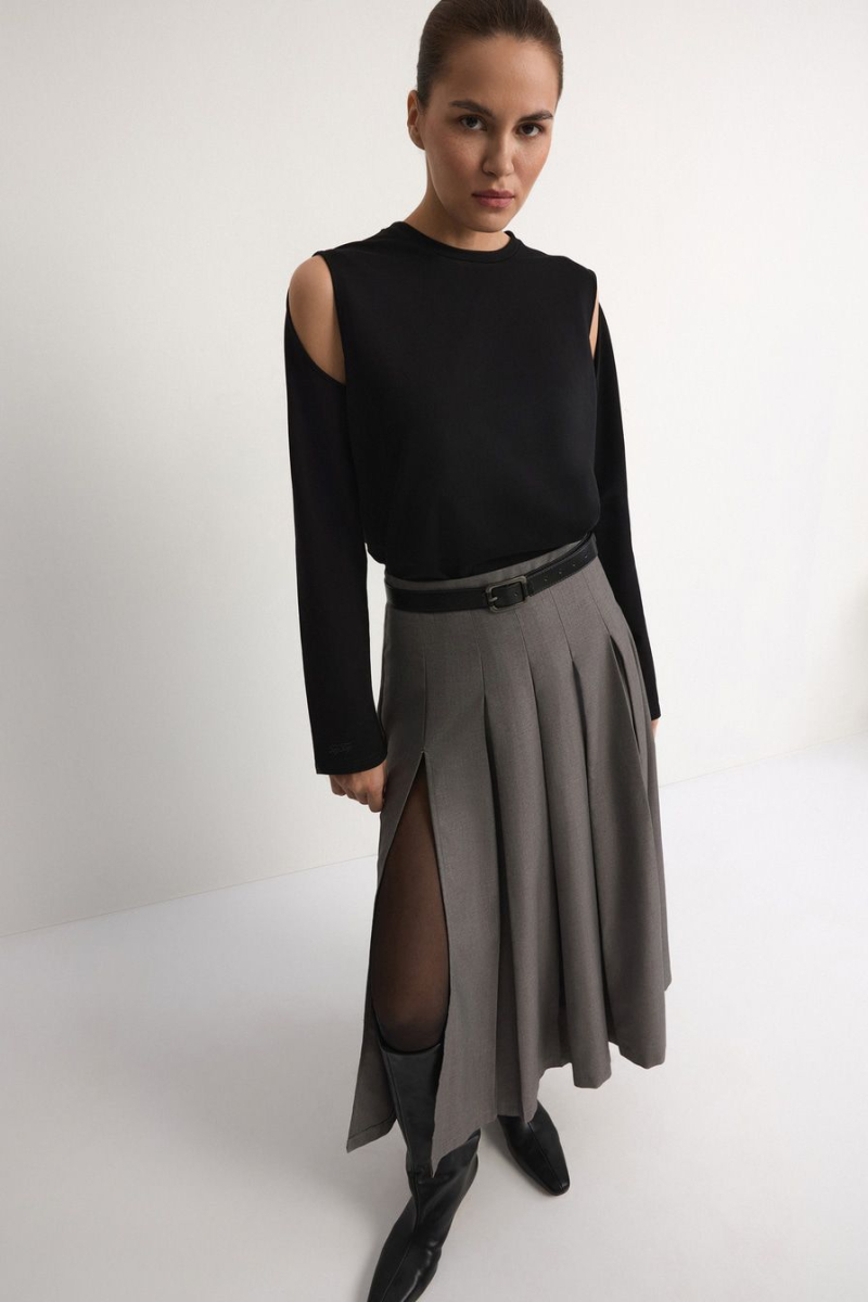 Лонгслив из смесового хлопка TOPTOP, цвет: Черный, TT.025.12361.902 купить онлайн