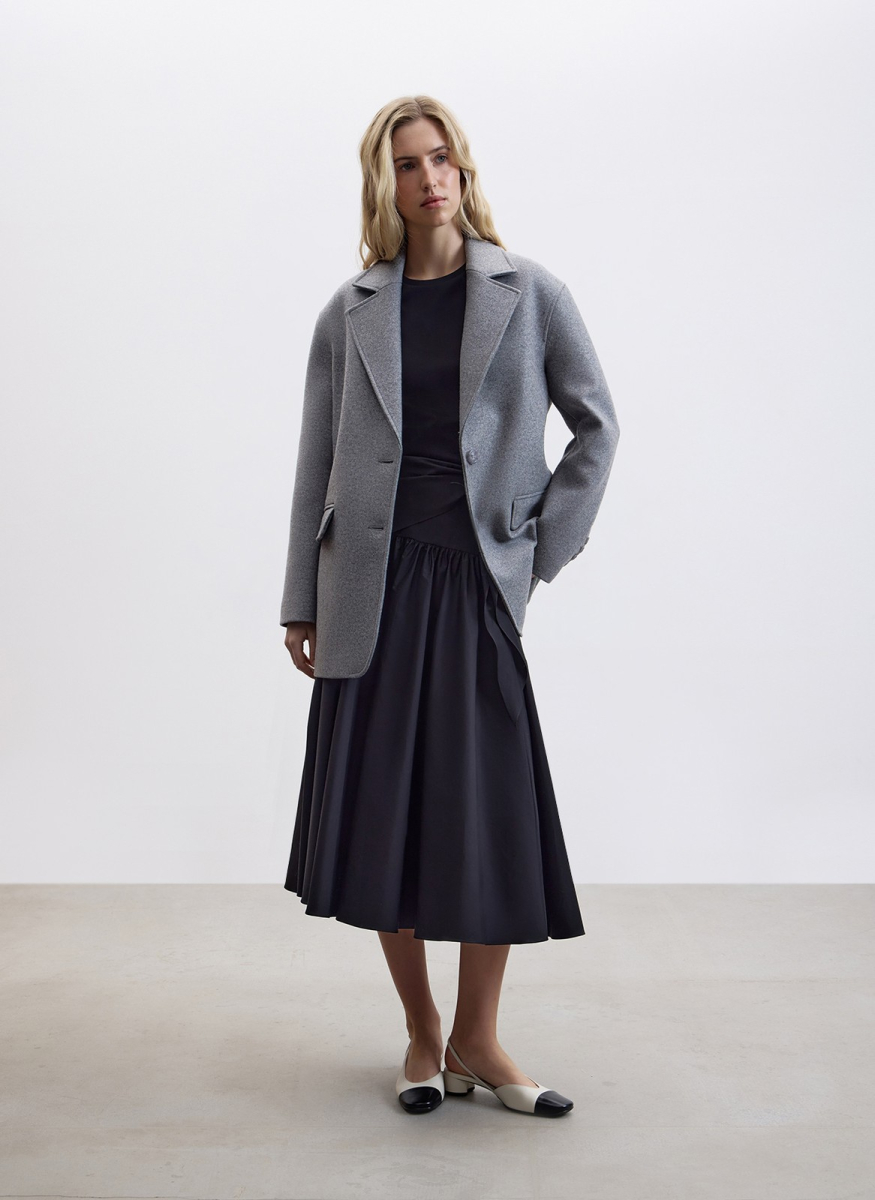 Полупальто объемного силуэта ALL WE NEED, цвет: Светло-серый, 2602W5173-04 купить онлайн