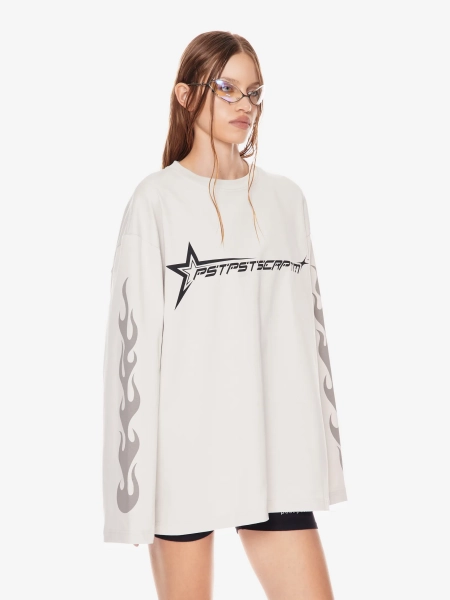 Лонгслив с потертым принтом p.p.s., цвет: белый, 1124.001.00.02.101 купить онлайн