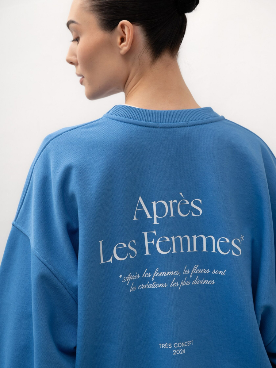 Свитшот объемный TRES, цвет: голубой, НФ-00002709 купить онлайн