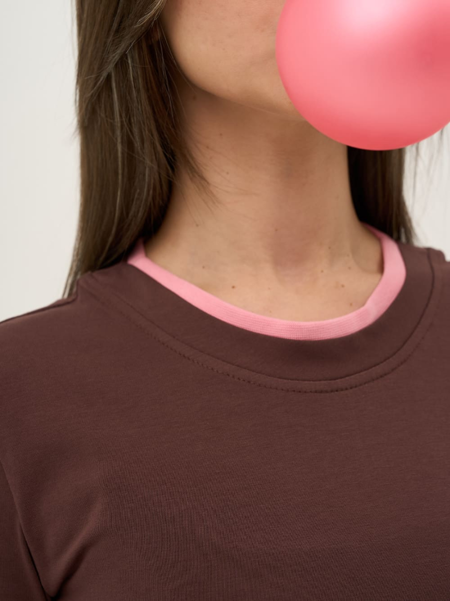 Лонгслив приталенный ONSI, цвет: коричневый,  купить онлайн