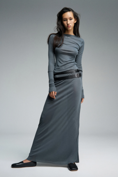 Платье-макси из тонкого трикотажа