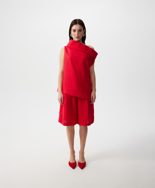 Топ льняной GLVR, цвет: красный, 126G25GAC2212 купить онлайн