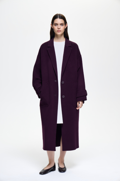 Пальто-кокон из шерсти DREAMS BY ALENA AKHMADULLINA, цвет: фиолетовый, 126101020204545/112000 купить онлайн