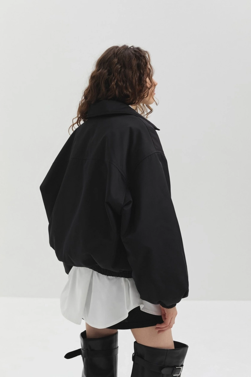 Бомбер укороченный marte, цвет: Черный,  купить онлайн