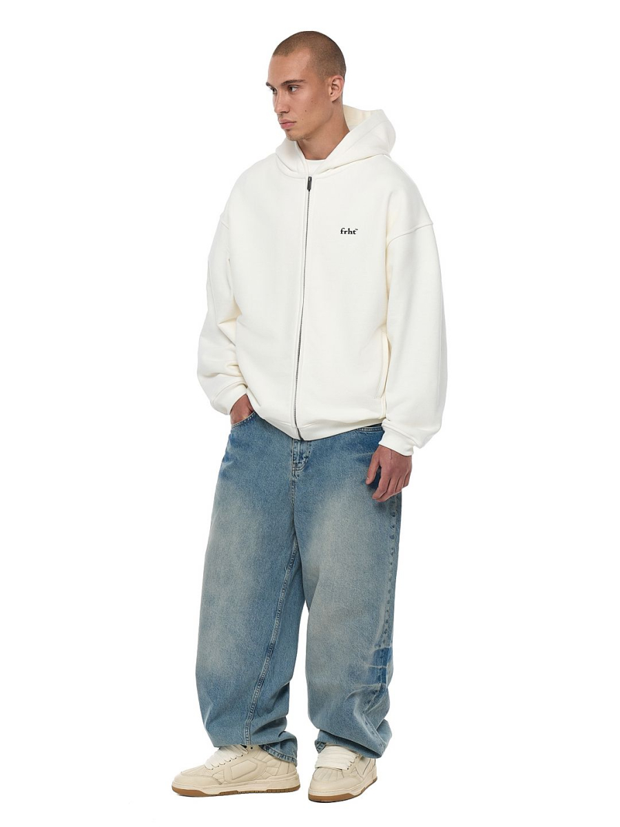 Худи на молнии с принтом FRHT, цвет: молочный HDZPFVCKMLK | новая женская коллекция купить онлайн