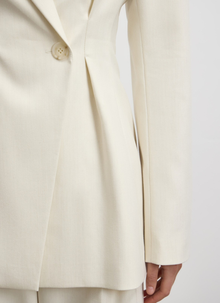 Жакет приталенный ALL WE NEED, цвет: белый,  купить онлайн