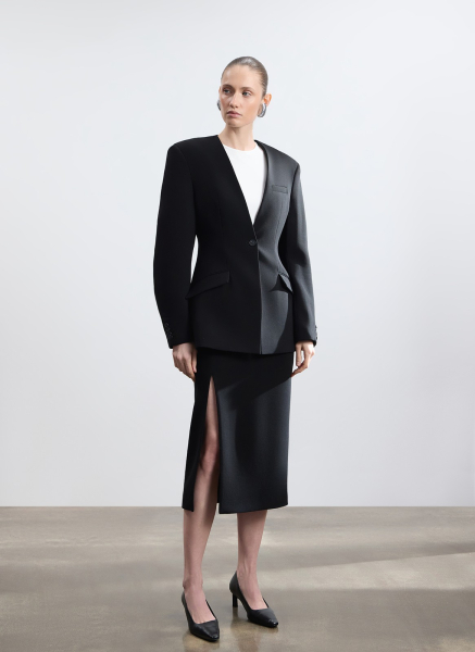 Юбка миди с разрезом ALL WE NEED, цвет: Черный,  купить онлайн