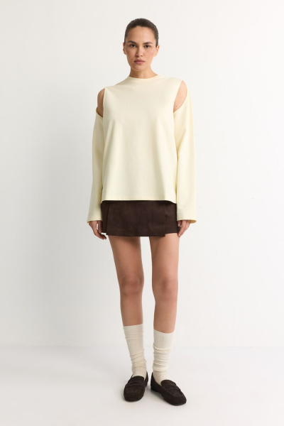 Лонгслив из смесового хлопка TOPTOP, цвет: Желтый, TT.025.12361.200 купить онлайн