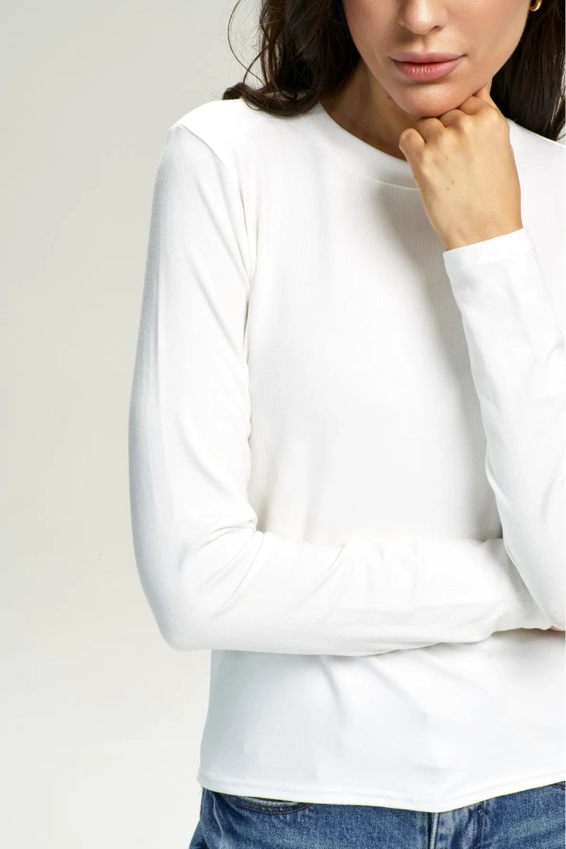 Лонгслив базовый Erist store, цвет: белый, НФ-00003133 купить онлайн