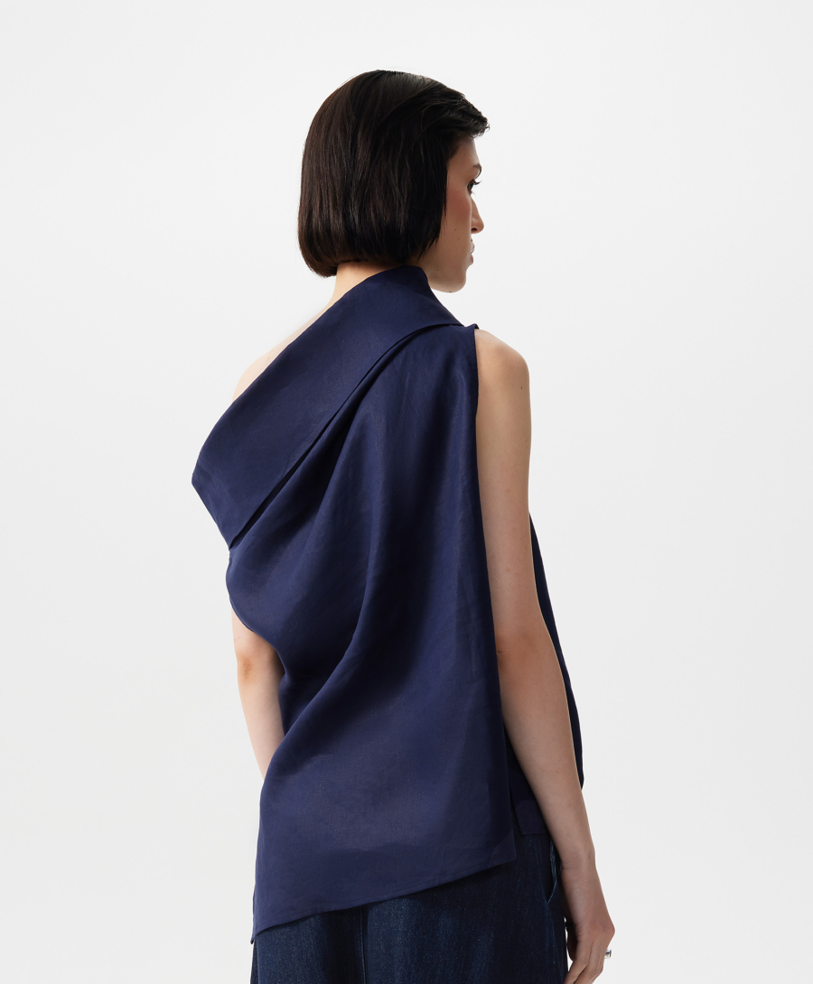 Топ льняной GLVR, цвет: Черный, 126G23GAC2231 купить онлайн