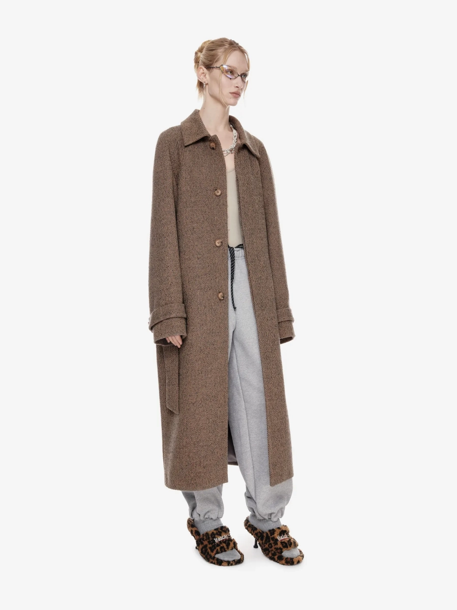 Однобортное пальто оверсайз из шерсти p.p.s., цвет: мультиколор, 1114.000.00.00.637 купить онлайн