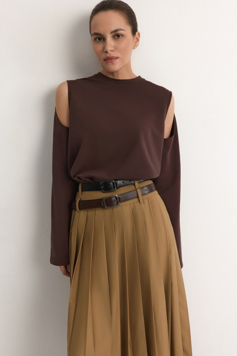 Лонгслив из смесового хлопка