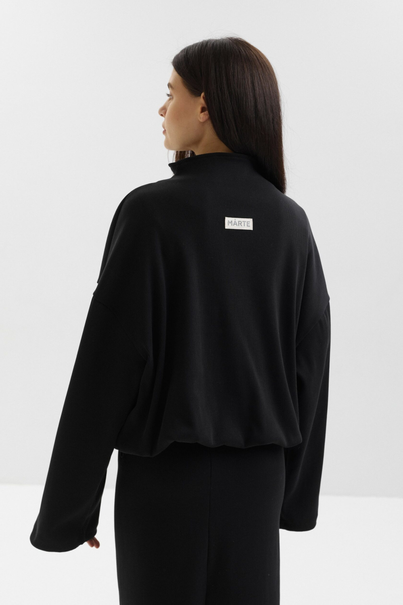 Свитшот с акцентным вырезом marte, цвет: Черный,  купить онлайн