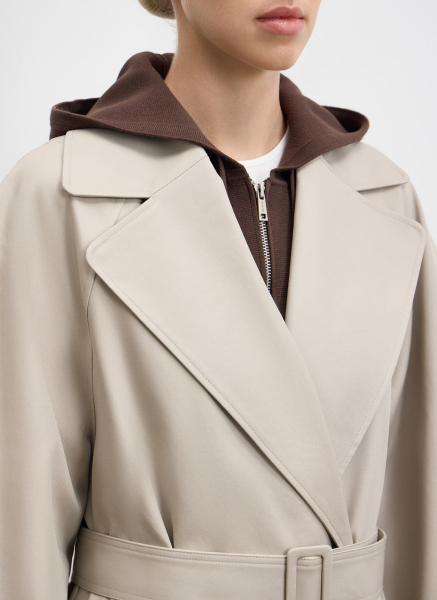 Тренч с объемным рукавом ALL WE NEED, цвет: бежевый,  купить онлайн