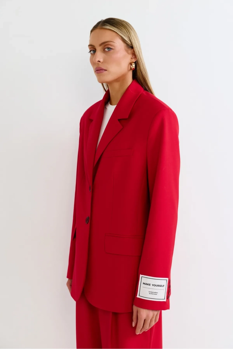 Жакет оверсайз Erist store, цвет: красный, НФ-00003087 купить онлайн