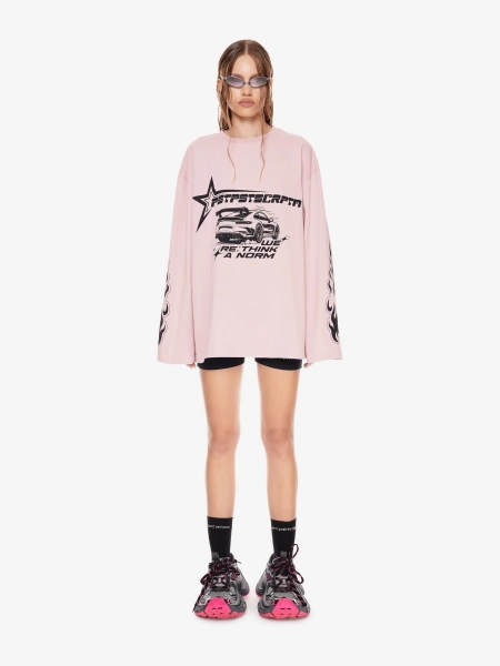 Лонгслив с потертым принтом p.p.s., цвет: розовый, 1124.002.00.03.420 купить онлайн