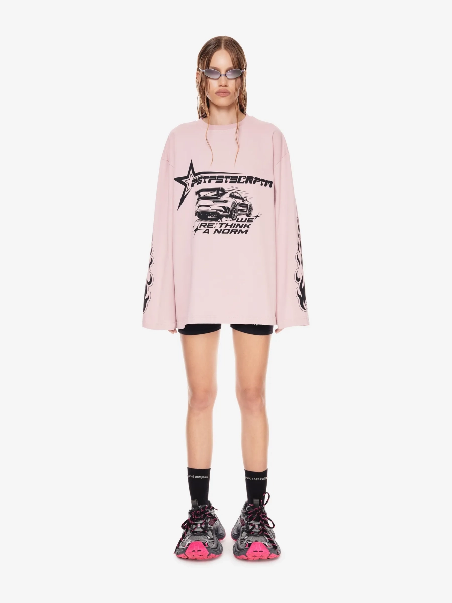 Лонгслив с потертым принтом p.p.s., цвет: розовый, 1124.002.00.03.420 купить онлайн