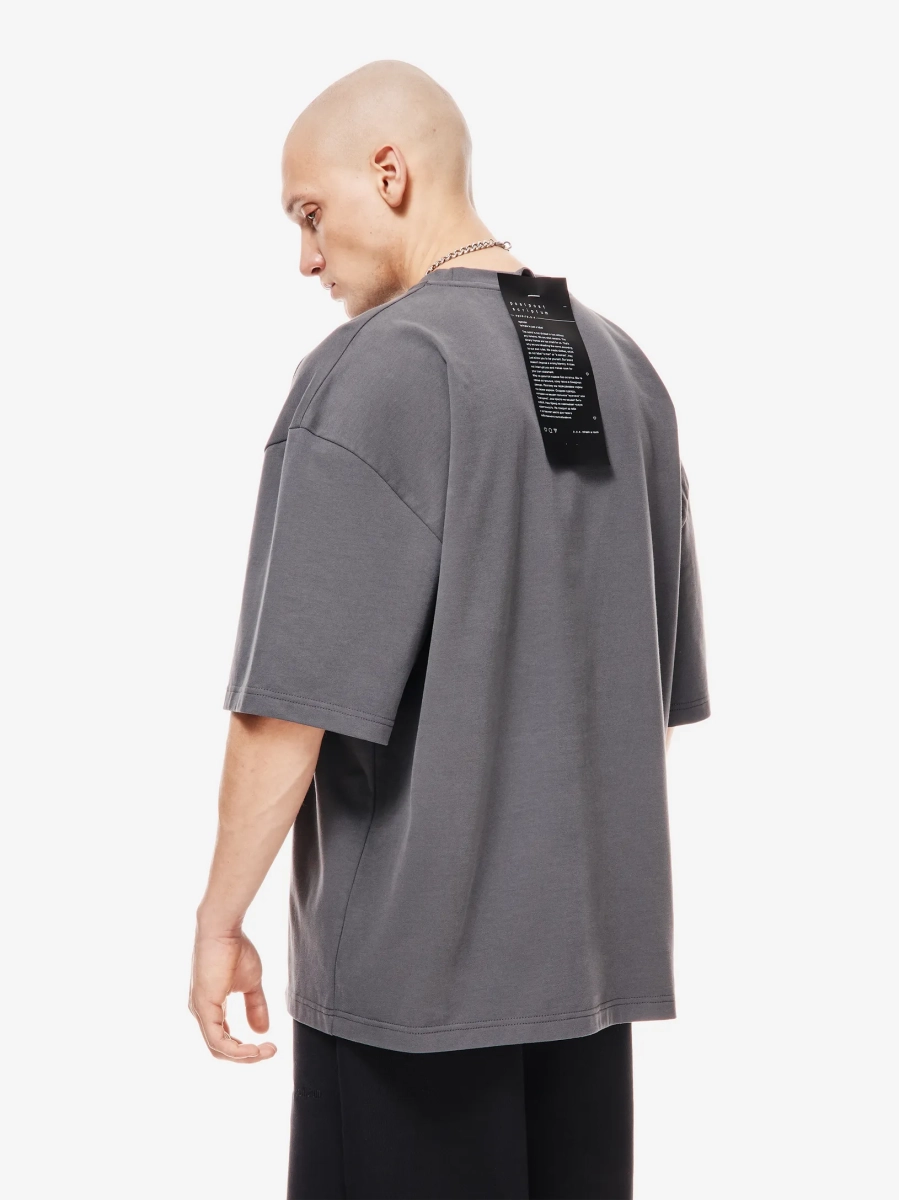 Футболка оверсайз с принтом p.p.s., цвет: серый, 1039.01.00.GRY купить онлайн