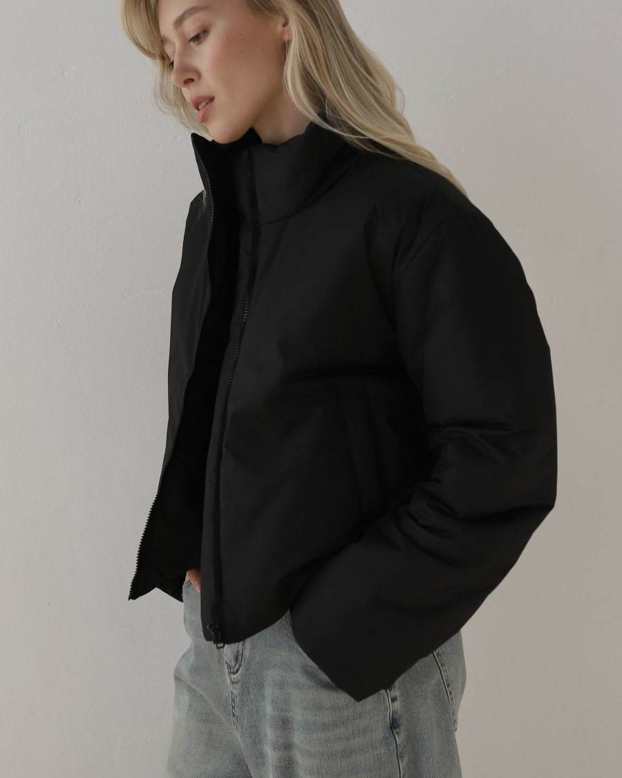 Укороченная куртка НИ ИМЕНИ, НИ ПОХОЖИХ, цвет: Черный, 00-00000161 купить онлайн