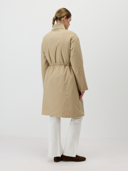 Утепленное пальто со съемным капюшоном Conso, цвет: бежевый, SEL 260108 - бежевый купить онлайн