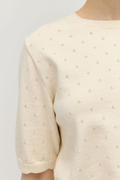 Джемпер пуантель из хлопка с кашемиром AROUND, цвет: небесно-желтый, 219_129CC05 купить онлайн