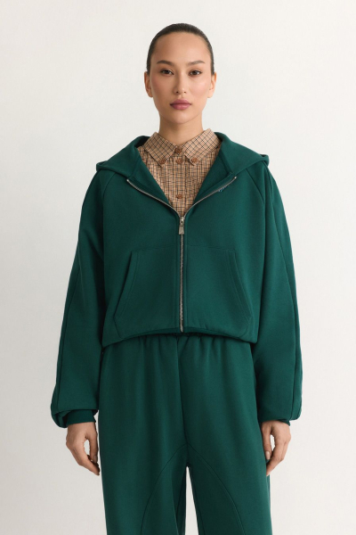 Худи из 100% хлопка TOPTOP, цвет: зеленый, TT.054.17670.500 купить онлайн