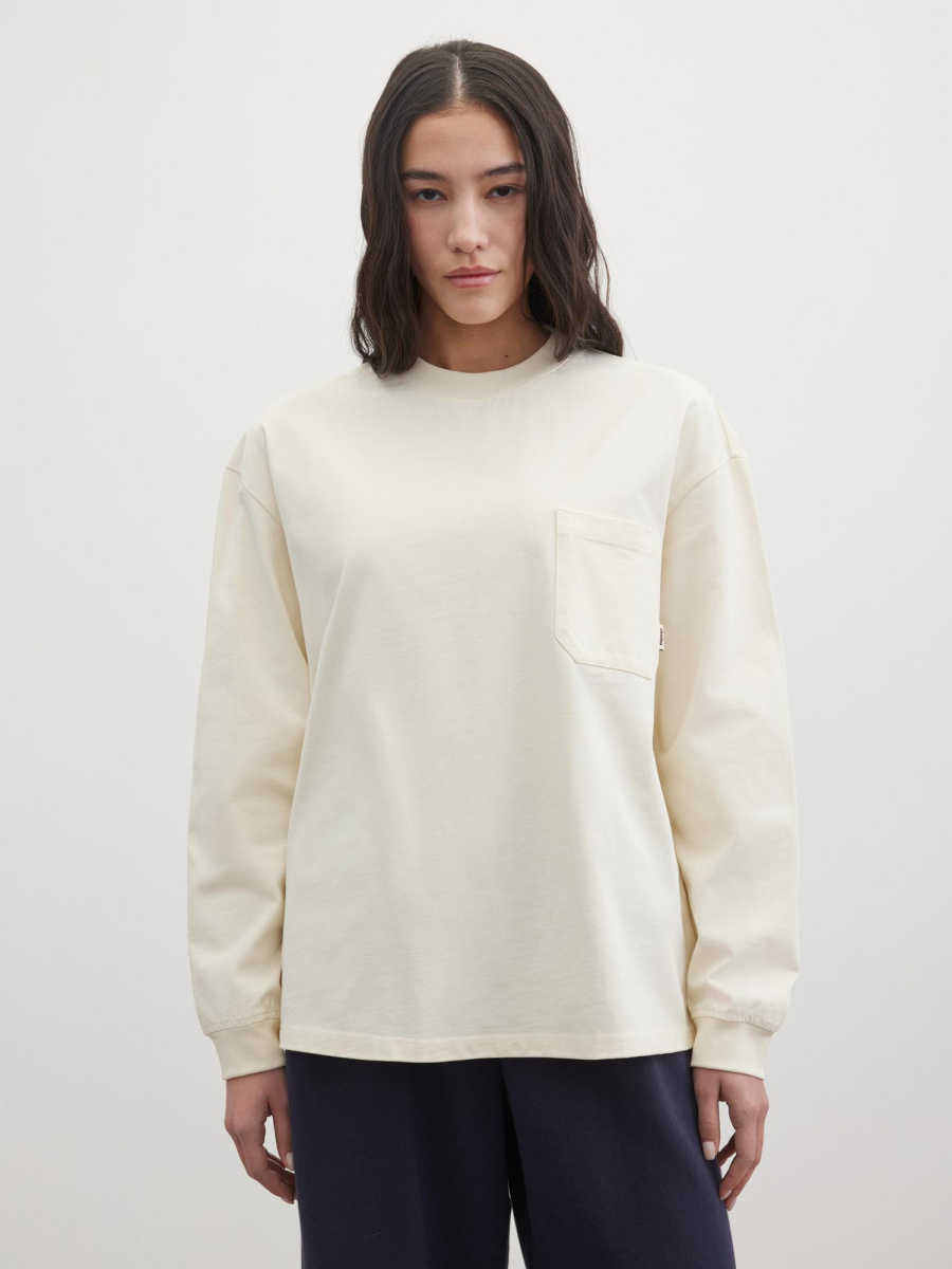 Лонгслив однотонный