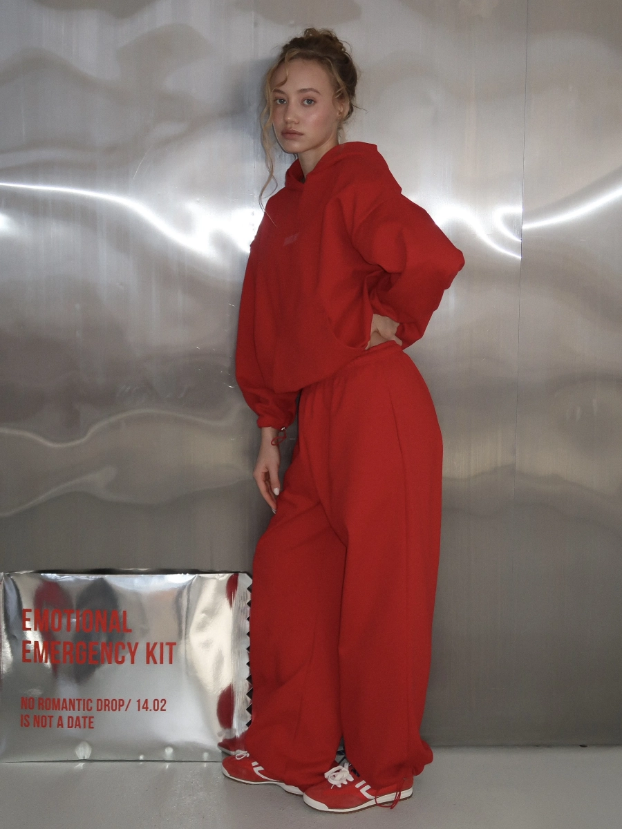 Худи «NO ROMANTIC» MIARTLAND, цвет: красный НФ/00000855 | новая женская коллекция купить онлайн