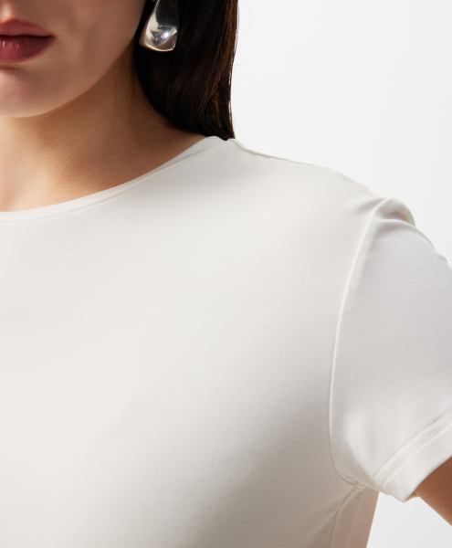 Футболка базовая с коротким рукавом GLVR, цвет: белый, 126G21GAC1220 купить онлайн